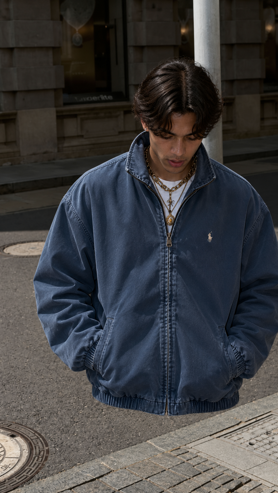 Jacke von Ralph-Lauren, auf der Strasse